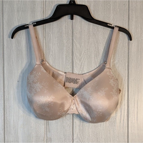 Bali Underwire Bra Nude/Cream Floral 3 Hook Bra EUC SZ 36DD - Picture 7 of 7